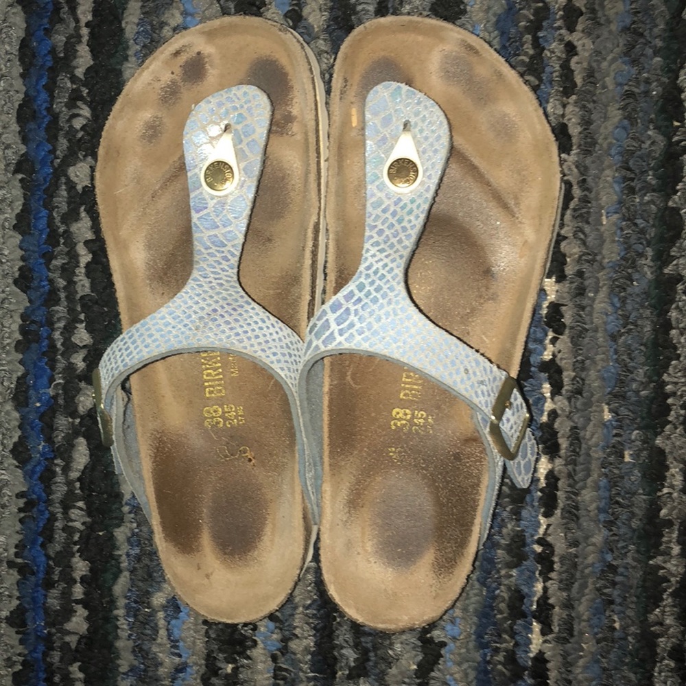 Beautiful Holographic Snakeskin Birkenstocks